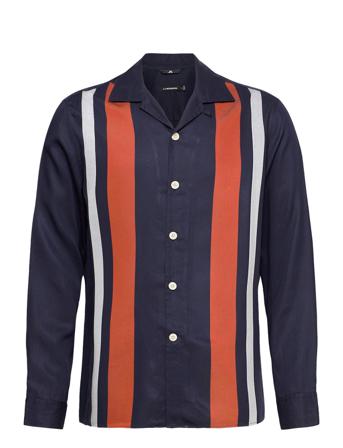 Jon Stripe-Tencel Twill Skjorte Uformell Blå J. Lindeberg