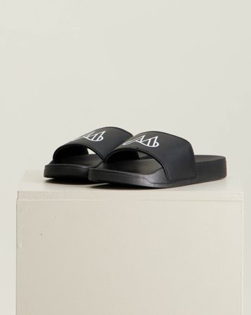 MAGGIORE M Logo Slippers Svart Sandaler Kille - Kids Brand Store