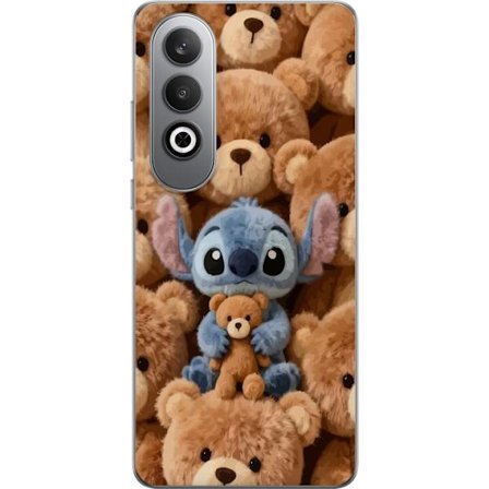 Yhteensopiva Puhelinkuori OnePlus Nord CE4 Stitch ympäröity ruskeilla teddykarhuilla, joilla on pieni nallekarhu sylissään söpössä ja kodikkaassa kawa