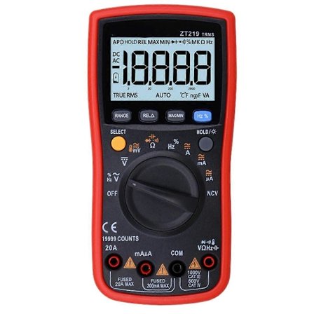 ZT219 Digital Multimeter 19999 Räknar True RMS Automotive Elektrisk Istor Kondensator NCV Testare