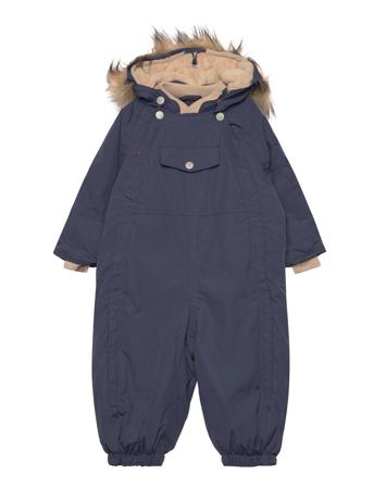 Wisti Fleece Lined Snowsuit Fake Fur. Grs Navy Mini A Ture