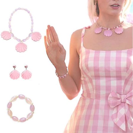 Cosplay Barbie Halsband Armband Set Skalhalsband Armband Set
