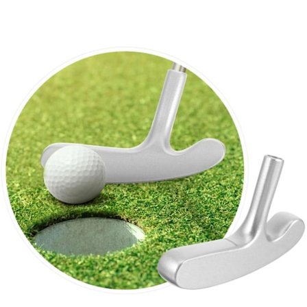 Dobbeltsidet putterhoved i zinklegering til 9,5 mm skaft