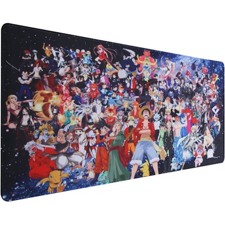 Gaming musematte, 900 x 400 mm stor musematte, anime musematte, XXL musematte, skrivebordsunderlag stor størrelse, personlig design (UK02 x mix)