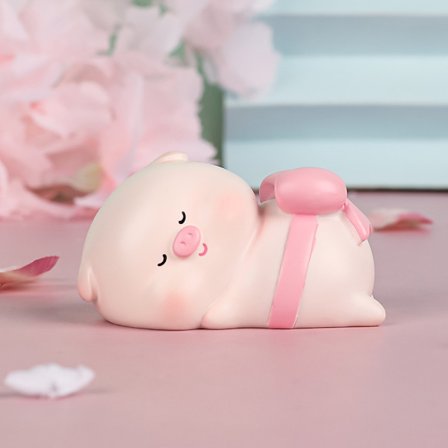 Tegneserie-gris humrende harpiksdekoration kreativ sød hjemmeskrivebord