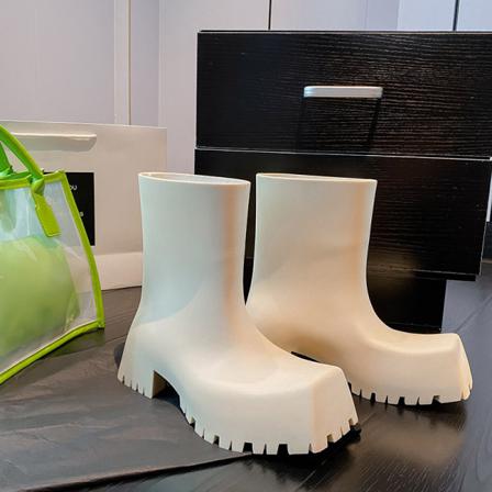 Gummi Trooper Boots Ankelboot 22 22ss Regnstövlar White 37