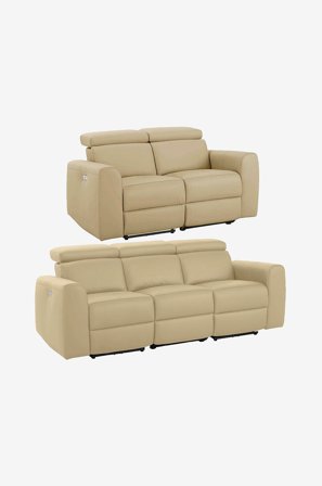 Loft24 - Soffa Set Capena 2pers/3pers Mannual - Vit - Soffor - Från Homeroom