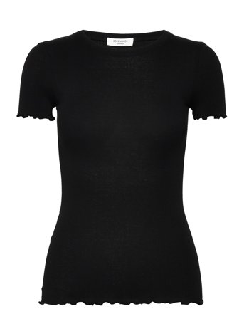 Rwbernadine Organic Ss O-Neck T-Sh Black Rosemunde