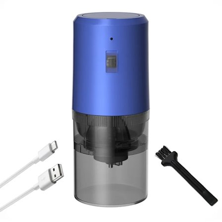 Elektrisk kaffekvarn, keramisk malningskärna, justerbar pulver tjocklek maskin (Blå)