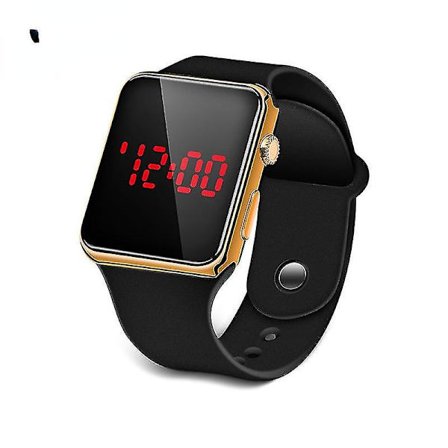 LED-förkromad liten fyrkantig elektronisk klocka Innovativ ung manlig och kvinnlig student elektronisk midjeklocka