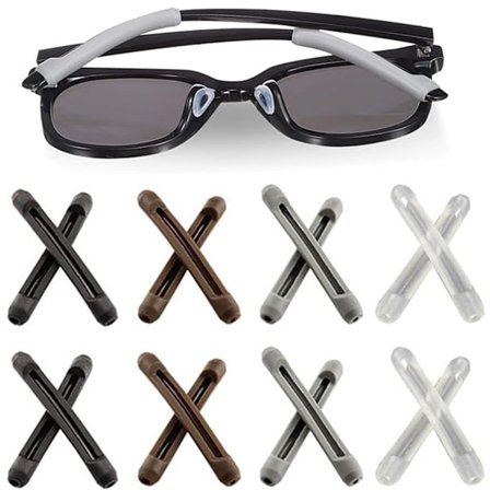 Stænger 8 par skridsikre stænger Brillepuder Brille stænger Skridsikre stænger Briller Silikone Brilleholder Brilletilbehør til briller