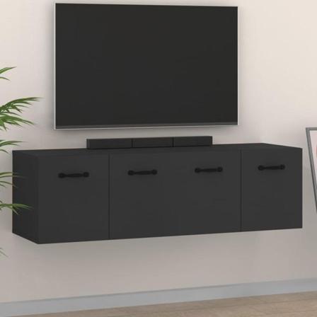 Vidaxl Väggskåp 2 St Svart 80x35x36,5 Cm Konstruerat Trä Svart