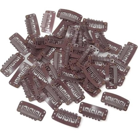 20 stk. Hårforlængelsesclips, metal snap clips til hårforlængelser og trenser, parykclips snap clips U-formet hårparyk