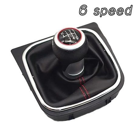 Växelspaksknopp för VW Volkswagen Växelspak Pinne Penna 6 Växlar Bildelar Golf 5/6 MK5 6 Rocco Contrast 2009 Octavia Interiörtillbehör