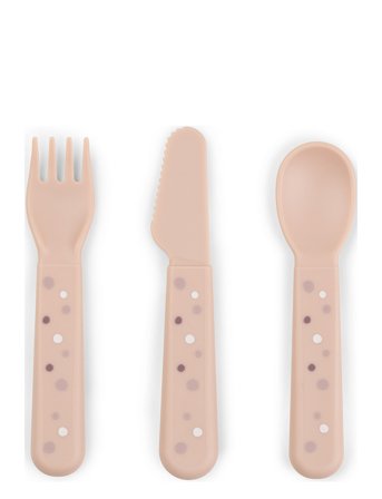 Done by Deer Foodie Cutlery Set Happy Dots - Pink - ONE SIZE