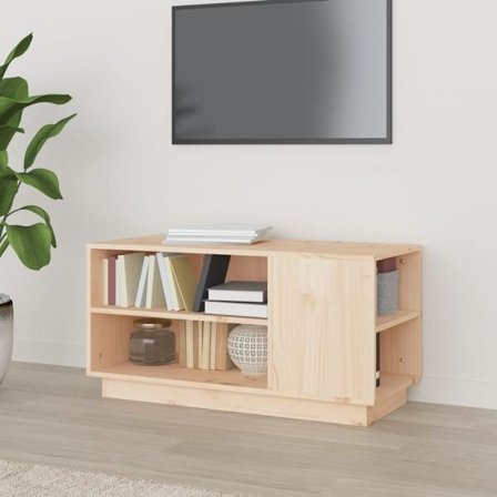 vidaXL Tv-bänk 80x35x40,5 cm massiv furu