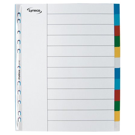 LYRECO Plastregister 12-flik PP-plast A4 MAXI - Lyreco - Kontorsmaterial - Pärmar och register - Plastregister - Otryckta