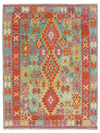 148X196 Dywan Kilim Afgan Old Style Orientalny Ciemnoczerwony/Zielony (Wełna, Afganistan) Carpetvista
