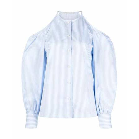 Stella McCartney 604244Sta274540 Cotton Shirt Blå, Dame Bluser