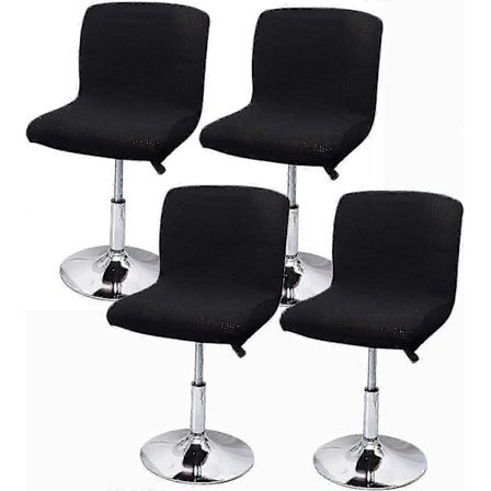 Sæt med 4 køkken drejelige stræk ryglæn moderne høje barstol betræk til spisestuestol ryg stol morgenmadsstol barstole
