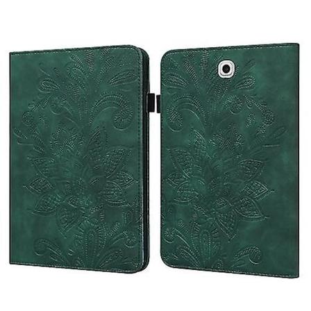 For Samsung Galaxy Tab S2 9.7 T810/t815 Blonde Blomsterpregemønster Horisontal Flip-lærveske med holder og kortspor og lommebok og fotoramme Green