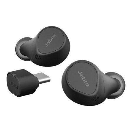Trådlösa hörlurar - JABRA - Evolve2 Buds MS - Aktiv brusreducering - Bluetooth - Svart