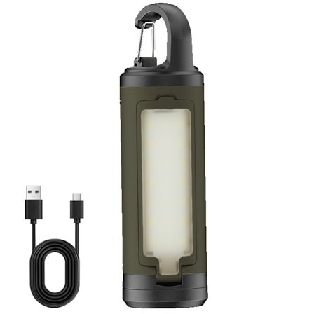 Bærbar LED Campinglampe med Kroge, Multifunktionel Teltlampe, Sammenklappelig 360° Panorama Campinglampe.