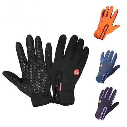 Cykelhandsker til damer og herrer, vindtætte, berøringsskærm, varme