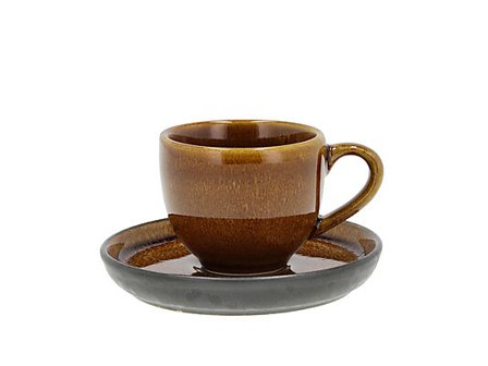BITZ Espressokopp med Skål 7cl Amber/Svart