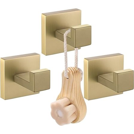 Kylpyhuoneen tarvikkeet koukku harjattu kulta takki koukku raskaan käytön neliö pyyheteline kylpyhuone keittiö autotalli seinäkoukku ruostumaton teräs