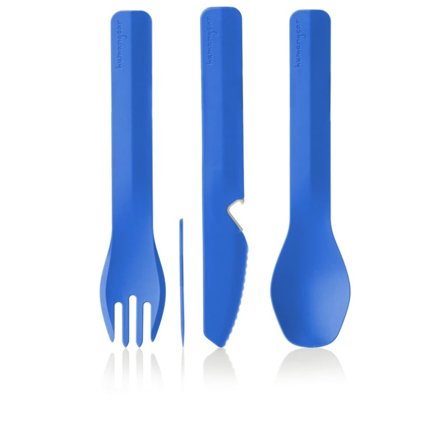 Humangear Cutlery Set Gobites Trio eating utensils Blue OneSize