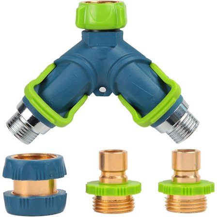 Puutarhan messinkinen Y-letkun jakaja Kaksisuuntainen hanan letkun jakajan liitäntäadapteri