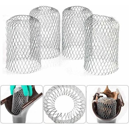 Fleksible aluminiums tagrenderkurve diameter 8 cm gitter net stop bladsi bladbeskyttelse tagrendedæksel for at beskytte tagrenden