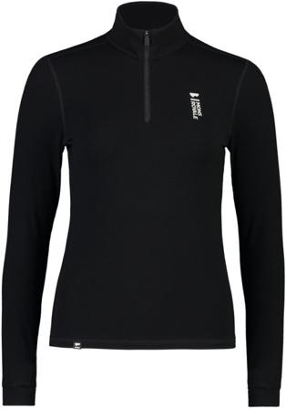 Mons Royale - Cascade Merino Flex 200 1/4 Zip - Naisten - kerrastopaita - Musta - Naisten