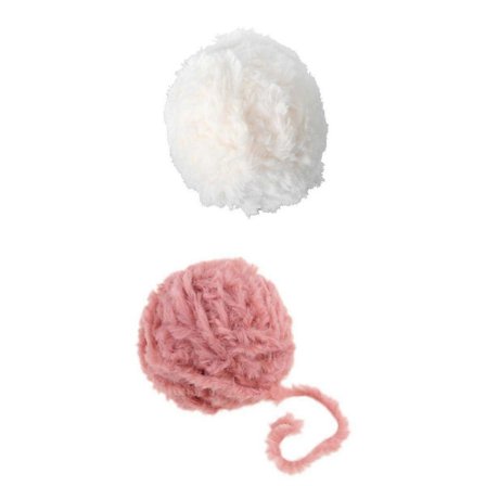 2 Rullar 32 Meter Stickat Fuskpälsgarn för Tröjor