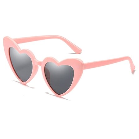 Hjerteformede solbriller til kvinder, trendy søde hjertebriller retro Taylor solbriller(Pink)