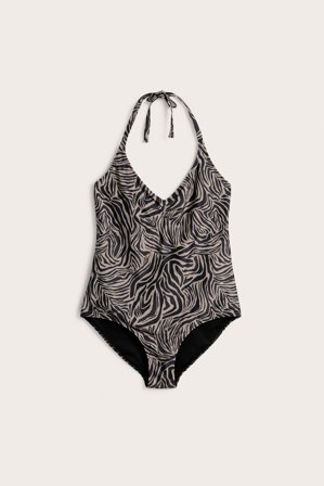 Kappahl | Halterneck-badedrakt | Mørk beige