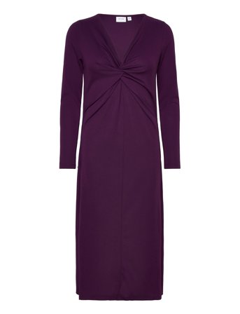 Vila | Vinayo Knot L/S Mid Calf Dress | S