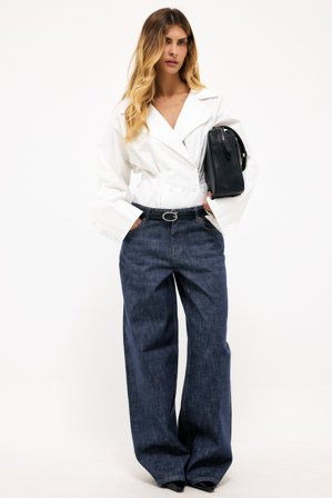 NA-KD Mid Waist Baggy Jeans - Baggy Jeans - Blå - EU 34