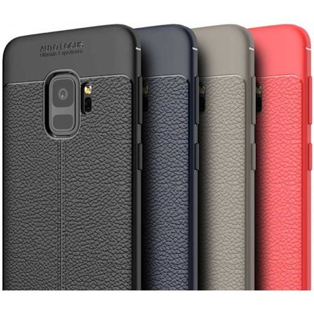 S9 Plus Stöttåligt & Stötdämpande Skal LeatherBack