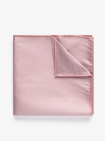 John Henric Men's Rosa Strukturiertes Einstecktuch Seide Size Onesize