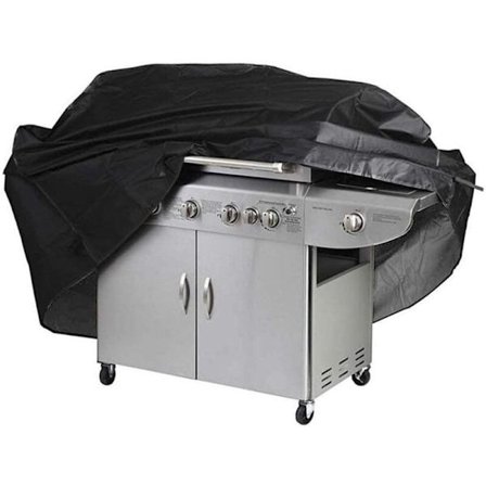 Grill Cover BBQ Beskyttende Presenning Anti-UV Anti-vand Anti-fugt med Opbevaringstaske Sort (170 x 61 x 117cm)