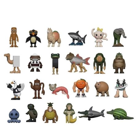 24 stk. italienske Brainrot Tung Tung Sahur miniatyrfigurer Tralalero Tralala Bombardino Crocodilo Shimpanzini Bananini gaveeske leker