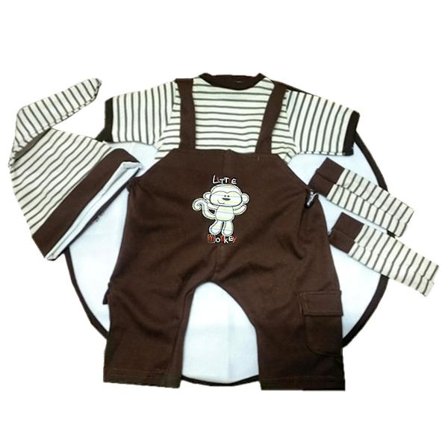 5 st Reborn Baby Dolls Cap Overall Randig T-shirt filtsockor Kit