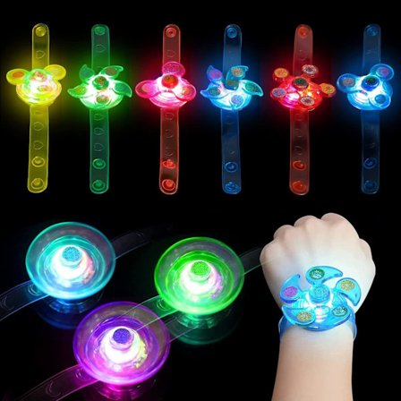 12-pack Armband med Ljus, Halloween Fidget Leksaker Party Favors för Barn, Glow in The Dark LED Neon Födelsedag