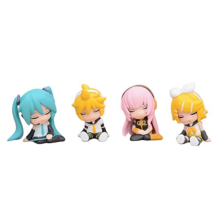 4st Set Hatsune Miku Kagamine Len Kagamine Rin Megurine Luka Sleep Ver. Figur