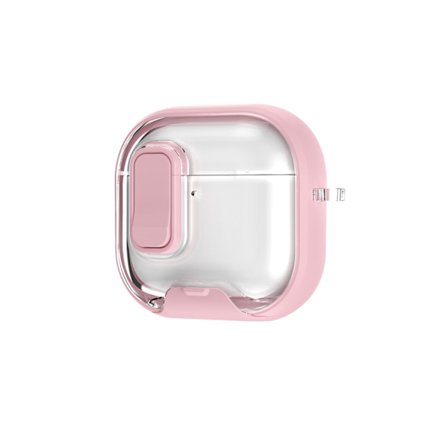 iPhone AirPods 4, Stående Øretelefon Beskyttelsesetui, Låsbart Etui, Pink