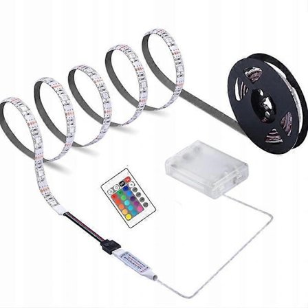 LED-tejp med fjärrkontroll, batteridriven