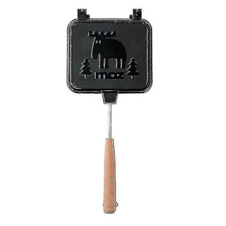 Grillad Ost Maker Dubbelsidig Avtagbar Portabel Smörgåskokare Camping Smörgås Maker Brödrost Med Trähandtag