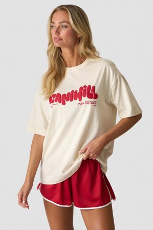 ICANIWILL - Everyday Oversized Cotton T-Shirt Cream - sportkleding van ICIW